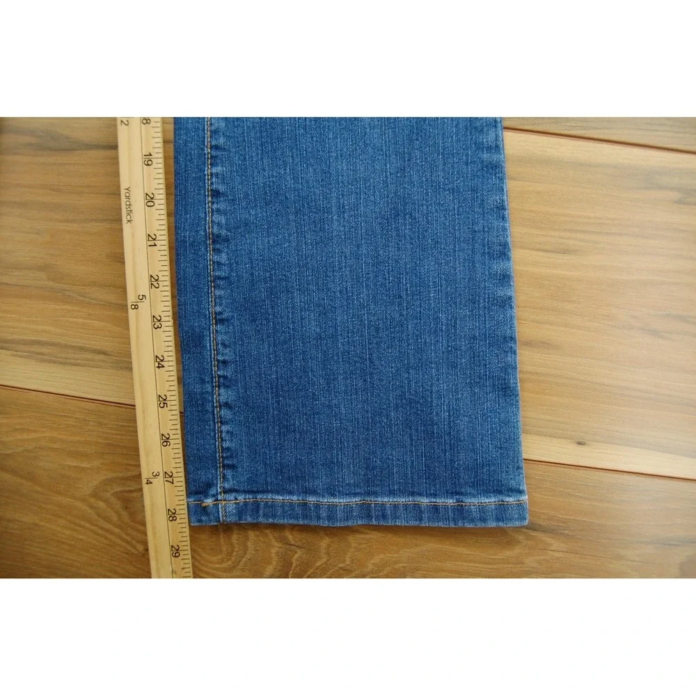 LL Bean Jeans Womens 14 Blue Bootcut Stretch‎ Mid Rise Denim 5 Pocket Classic